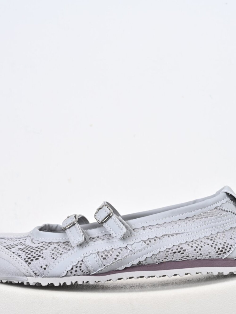 Onitsuka Tiger Mexico 66 Mary Jane Lace Mesh Shoes Gray Women's NIB - Picture 2 of 6